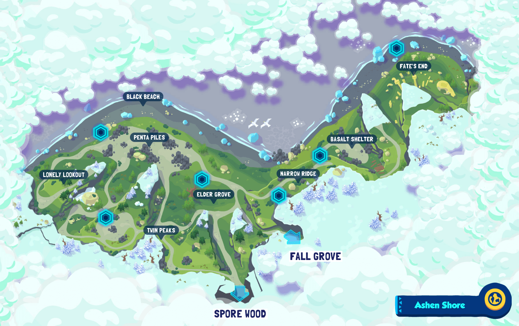 Ashen Shore Map